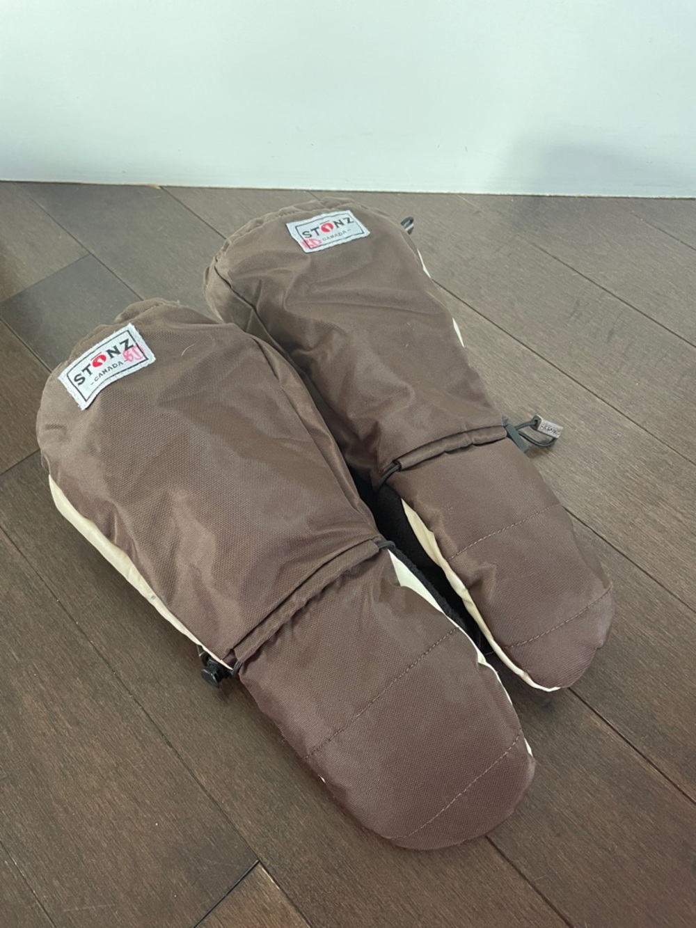 Stonz Brown and Cream Kids Mittens